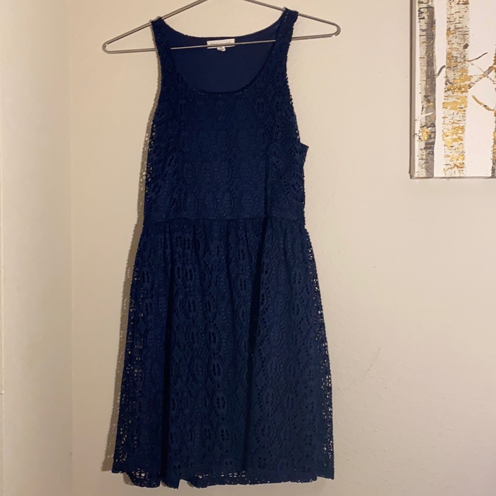 Socialite Navy Blue eyelet lace summer dress XS​